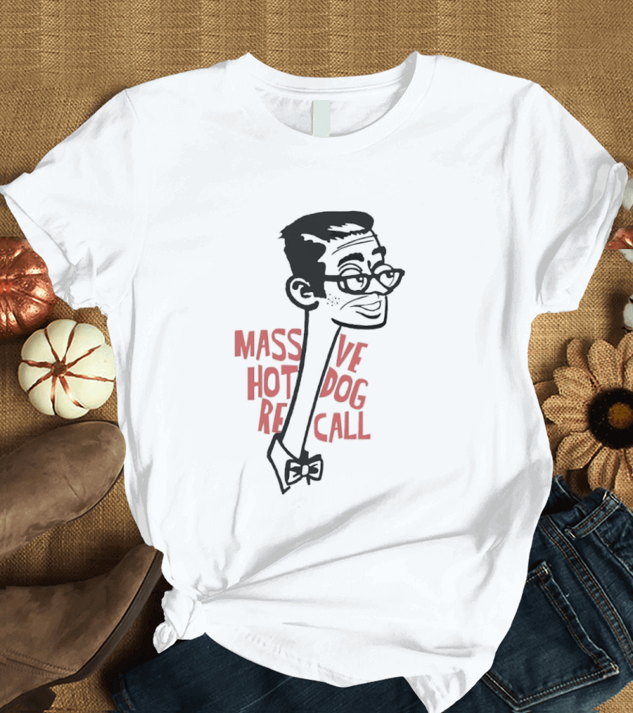 Massive Hot Dog Recall Bowtie Character Sketch T-Shirt