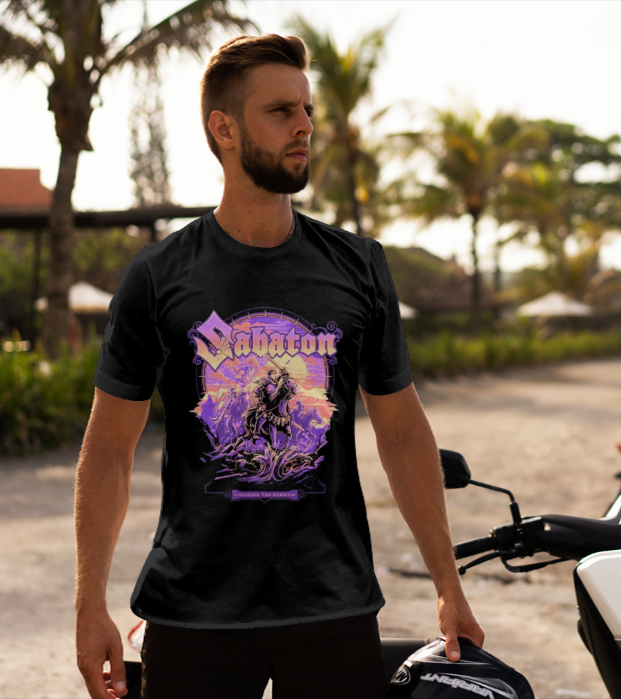 Sabaton Crossing The Rubicon Caesar's Crossing Purple Sunset T-Shirt