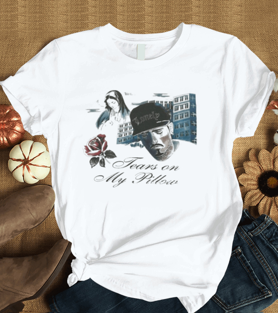Willy Chavarria Tears In My Pillow Rose Lonely Cityscape Expressions T-Shirt