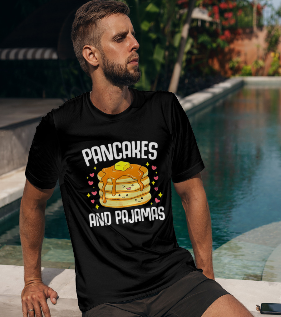 Pancakes And Pajamas Kawaii Cute Pancake Lover Toddler T-Shirt