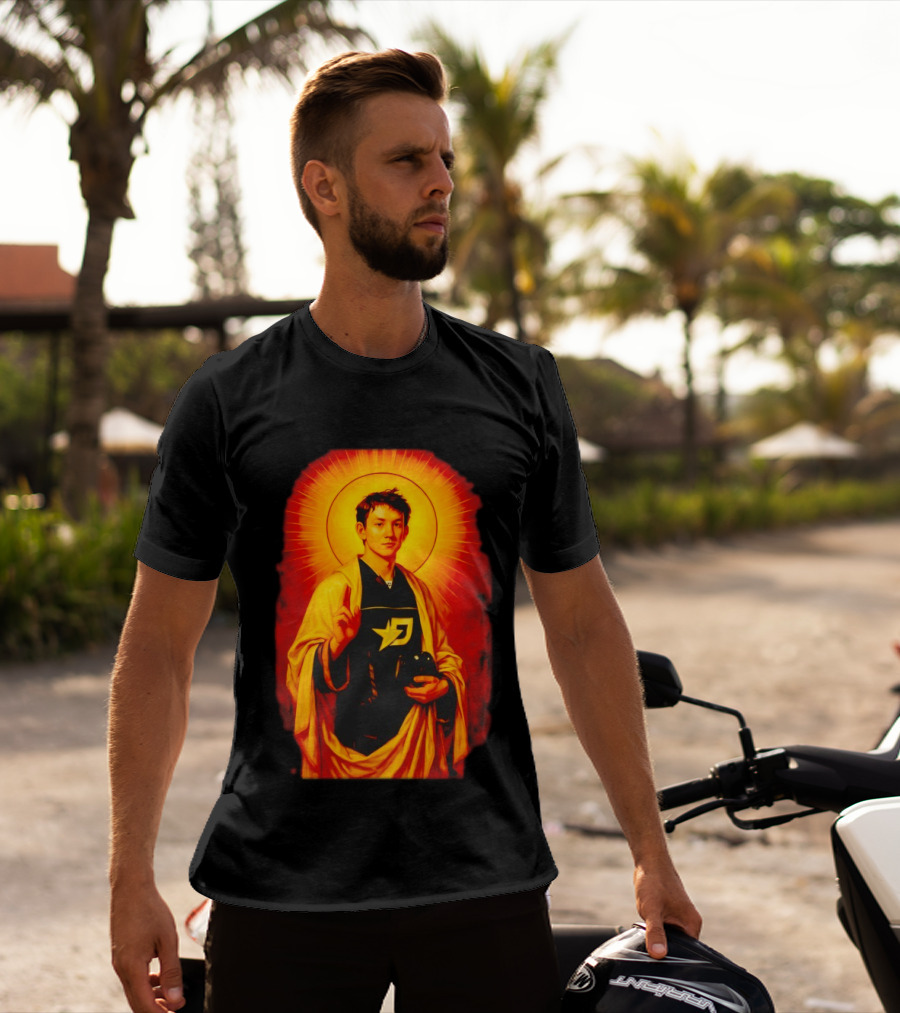 Saint Max Verstappen F1 Racing Iconic Imagery With Halo And Driver T-Shirt