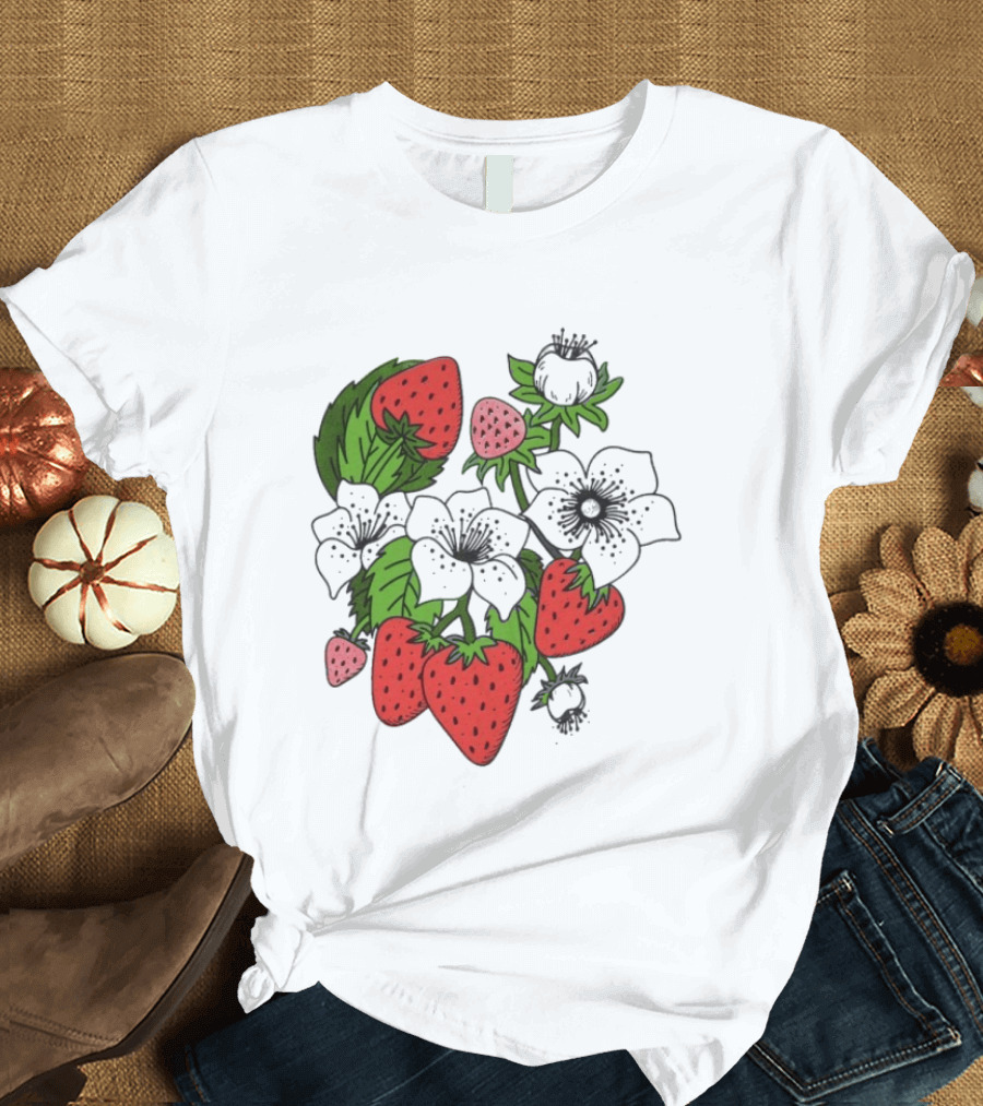 Big Bud Press Strawbaby Anniversary Strawberry Botanical T-Shirt