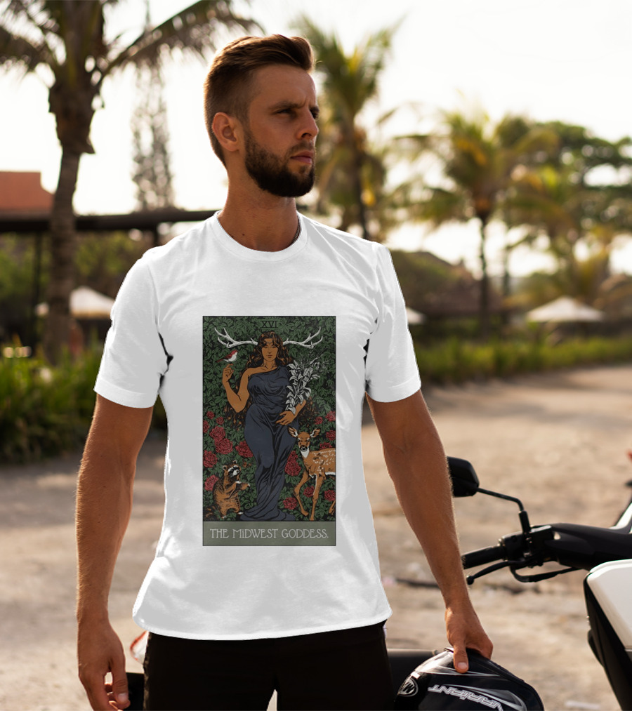The Midwest Goddess XVI Antlered Deity With Nature T-Shirt