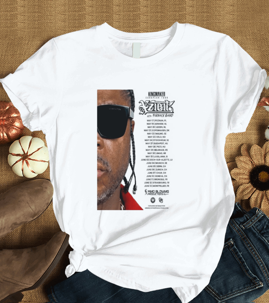 XZIBIT EU Tour 2026 Event Details Featuring Live Performances T-Shirt