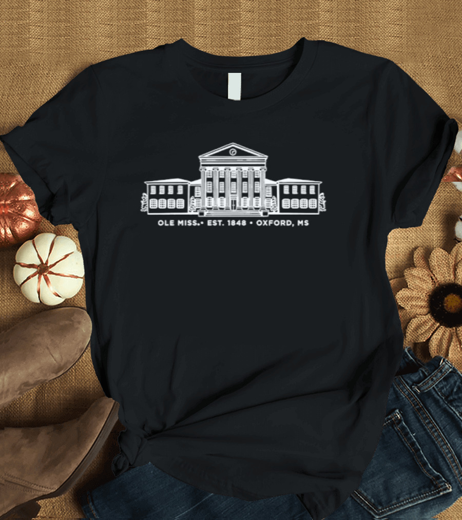 Ole Miss Est 1848 Oxford MS Building T-Shirt