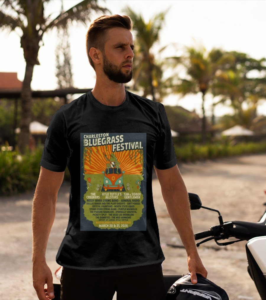 Charleston Bluegrass Festival 2026 Kyle Tuttle's Allstars Woodlands Nature Reserve March 20 21 T-Shirt