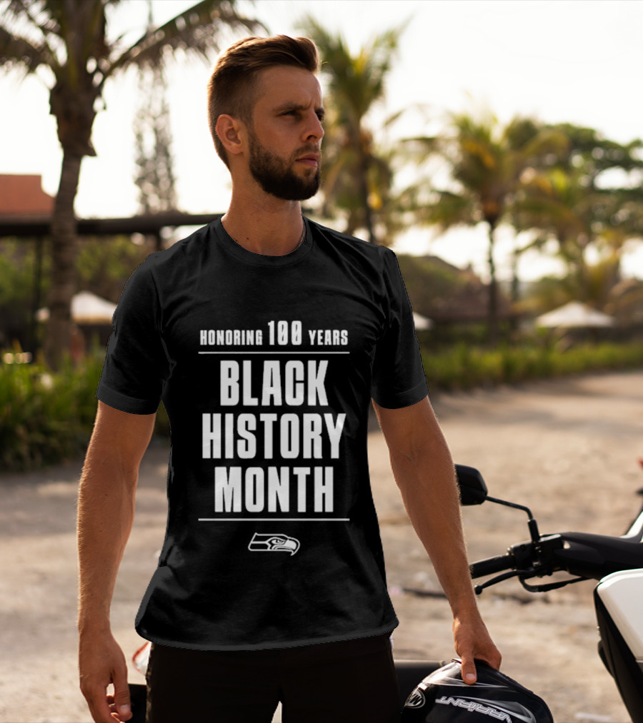 Honoring 100 Years Black History Month Seahawks T-Shirt