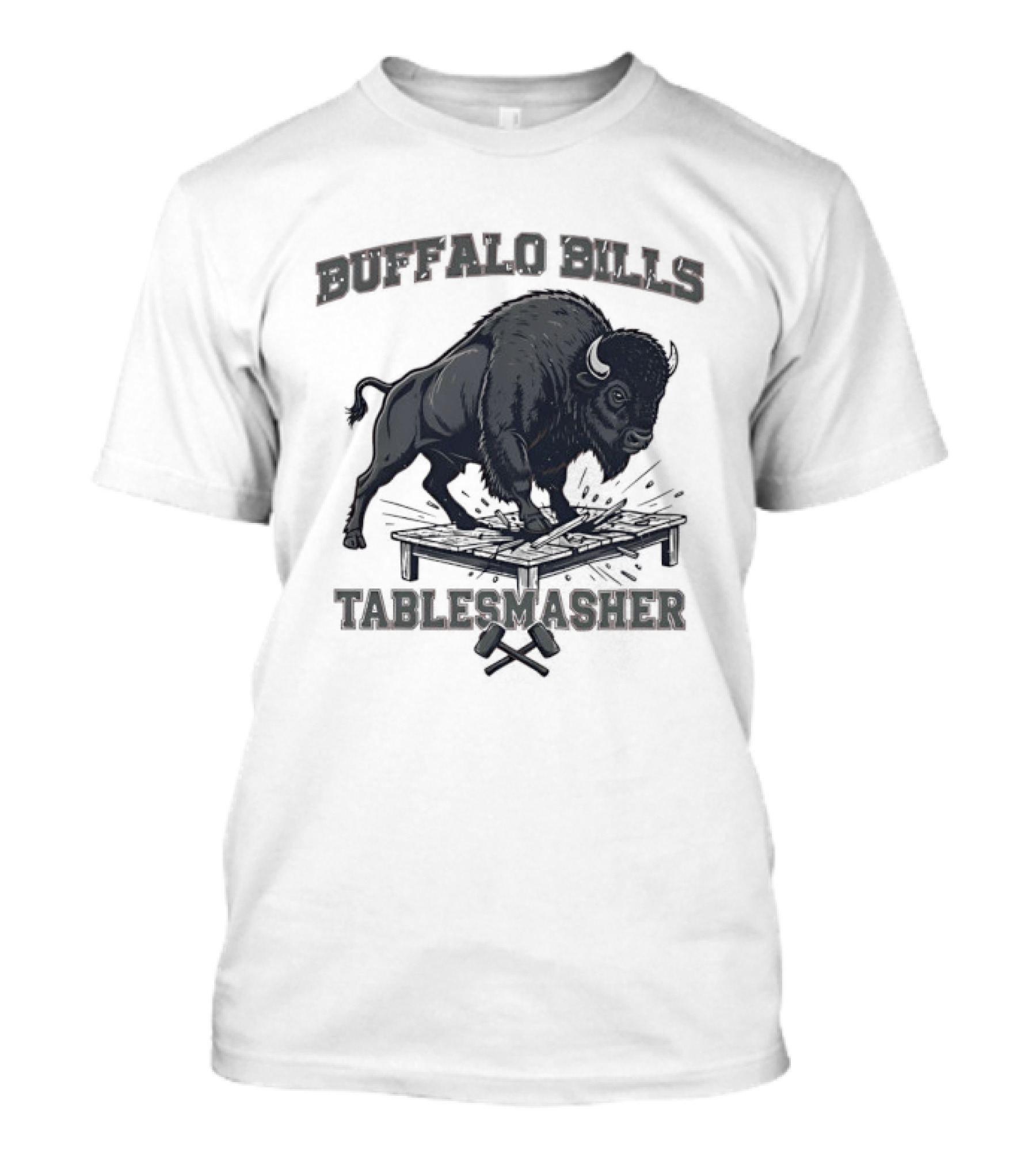 Buffalo Bills Table Smasher Buffalo Jumping Over Table T-Shirt