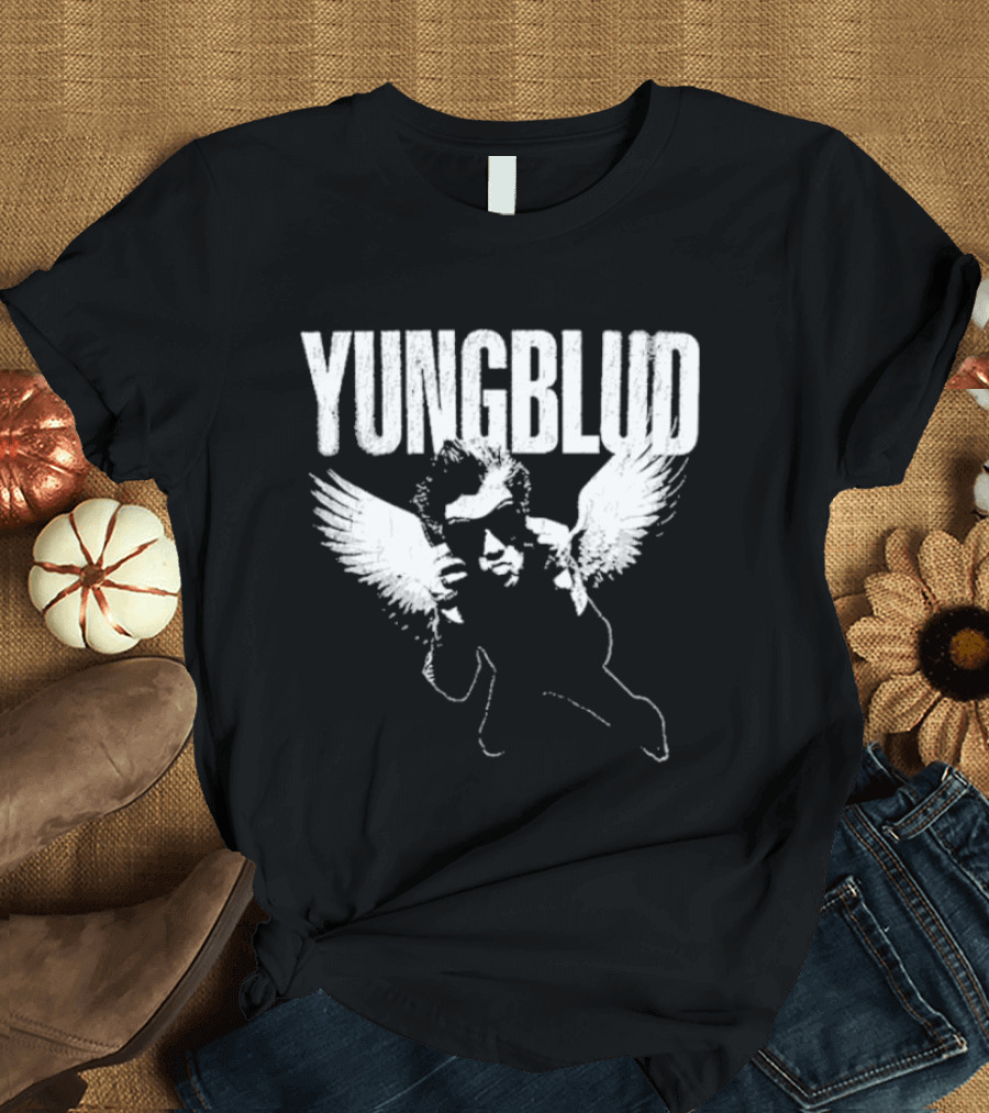 Yungblud Angel Wings Monochrome T-Shirt