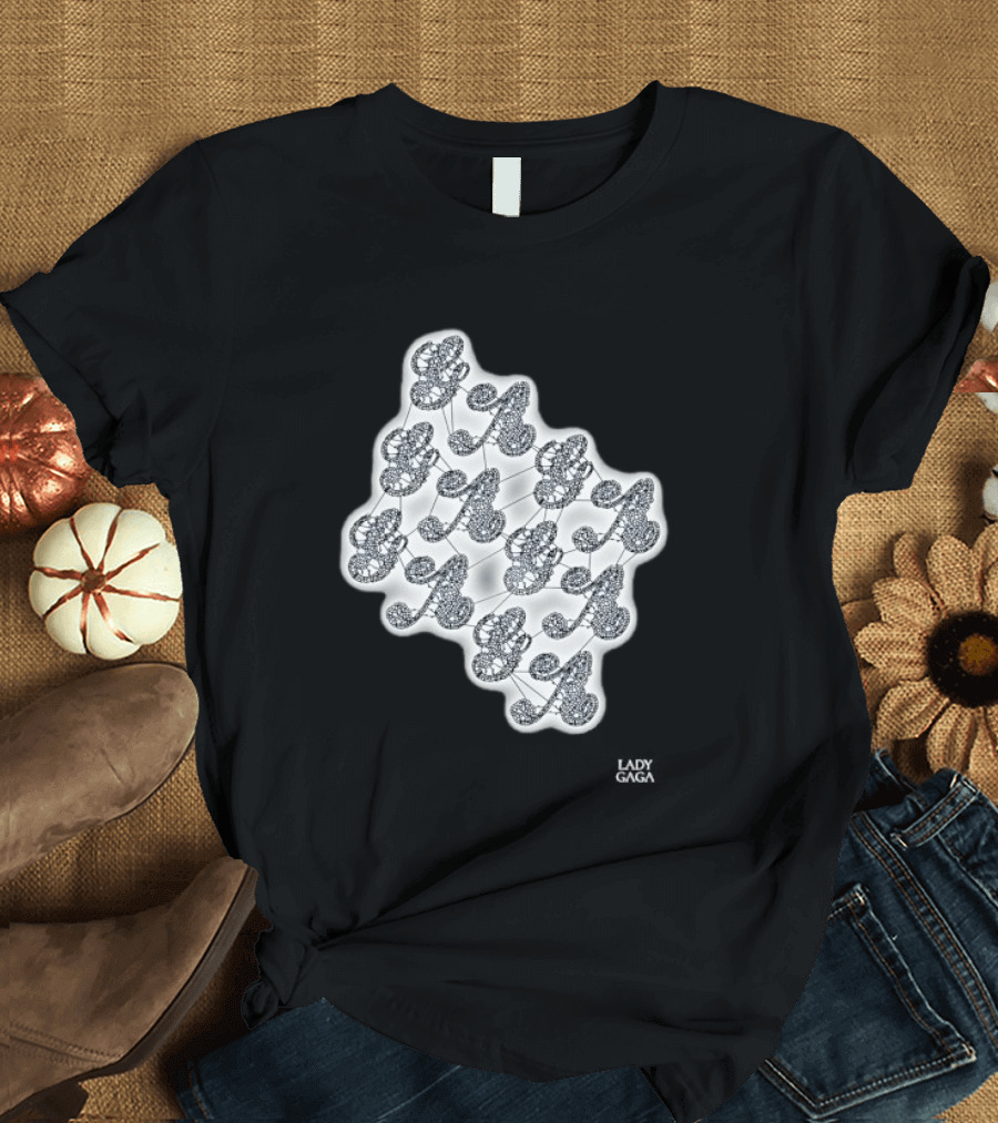 Lady Gaga Lace Gaga Artistic Monogram T-Shirt
