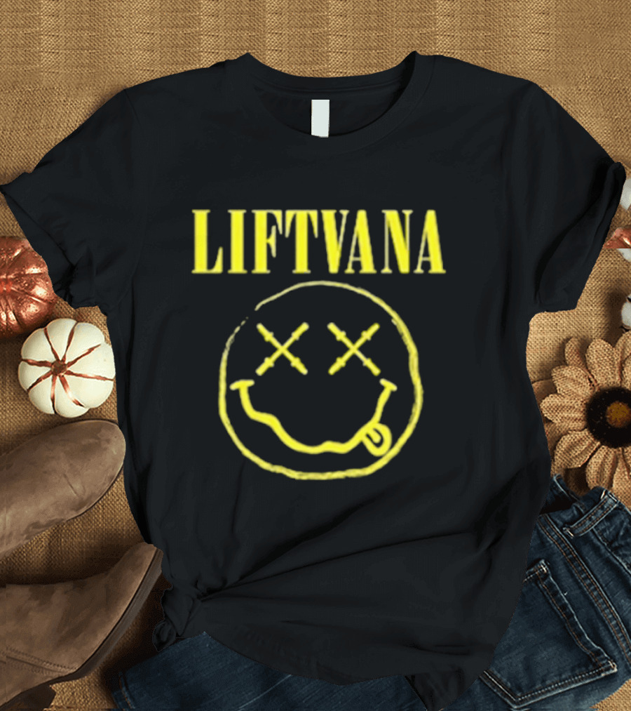 LIFTVANA Nirvana Smiley Face Icon With Yellow T-Shirt