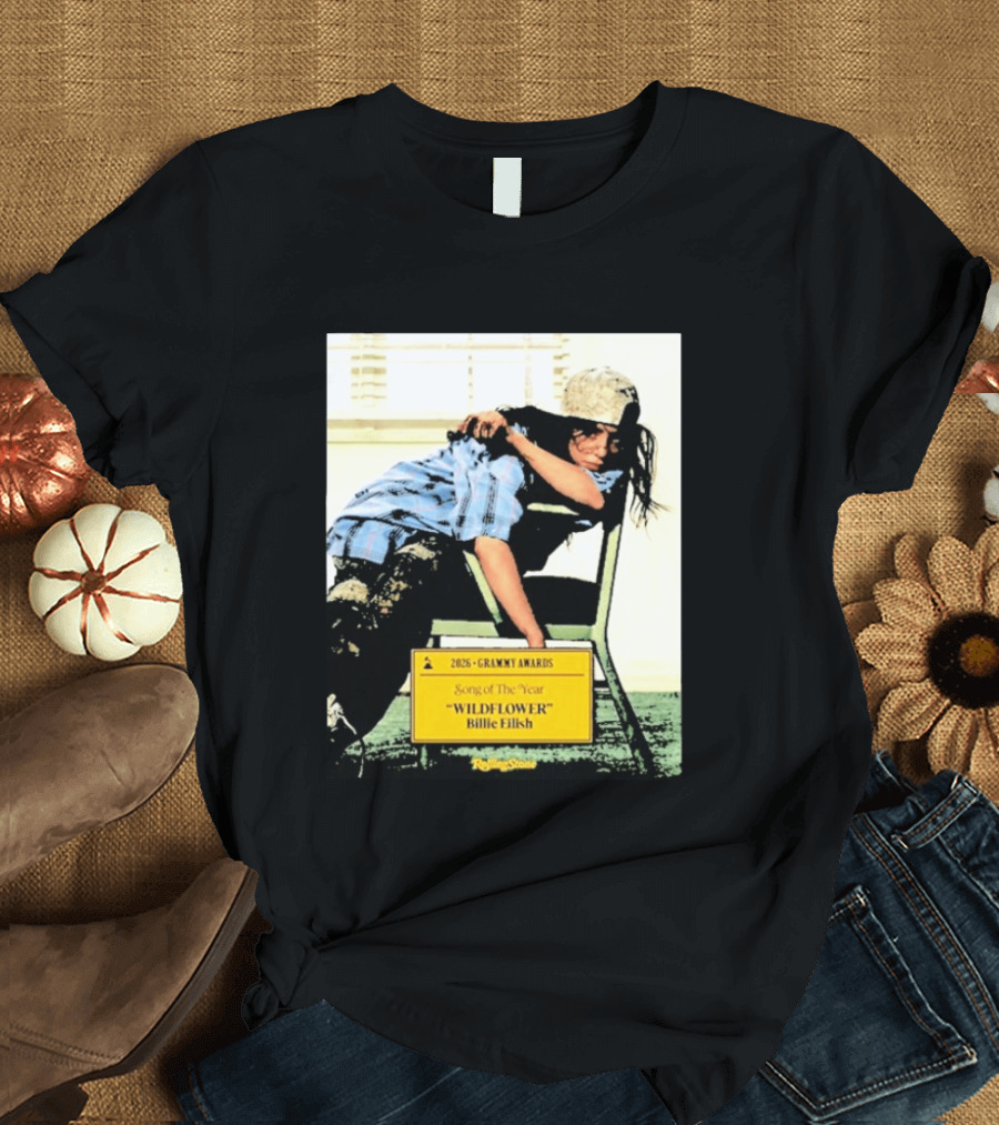 2026 Grammy Awards Song Of The Year Wildflower Billie Eilish Rolling Stone T-Shirt