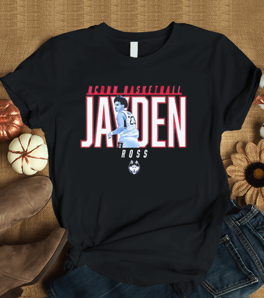 Jayden Ross UConn Huskies Basketball Player Number 23 T-Shirt