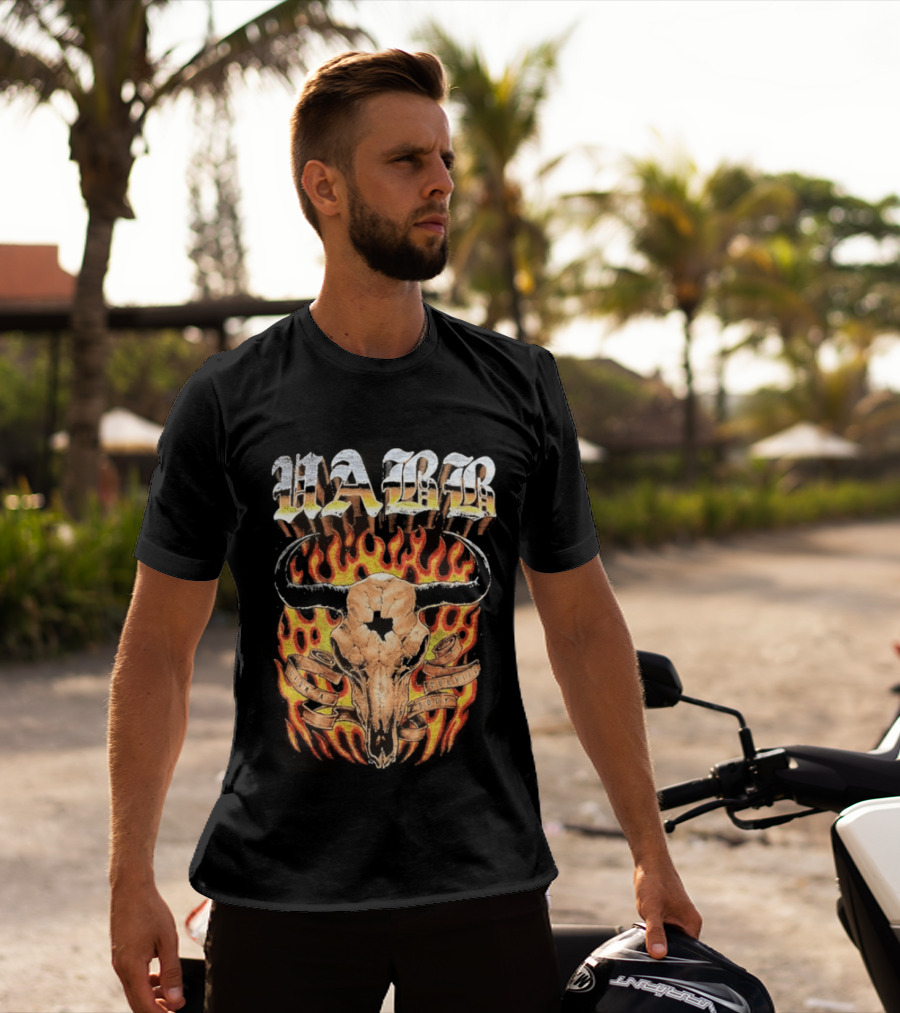 Upon A Burning Body Marr Texas Skull Flames T-Shirt