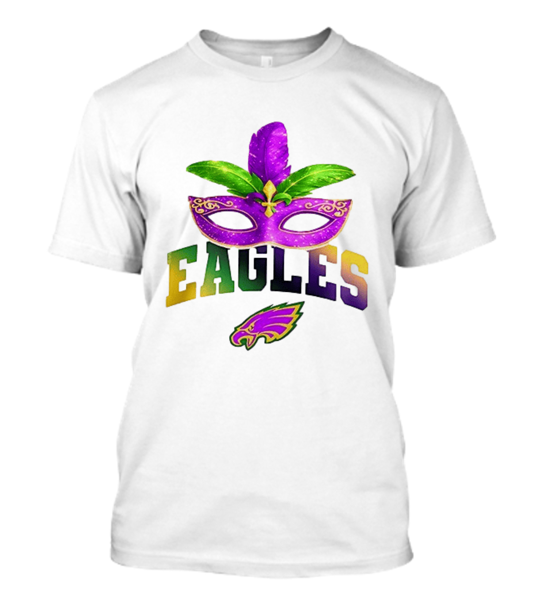 Eagles Mardi Gras Mask Festival Celebration T-Shirt