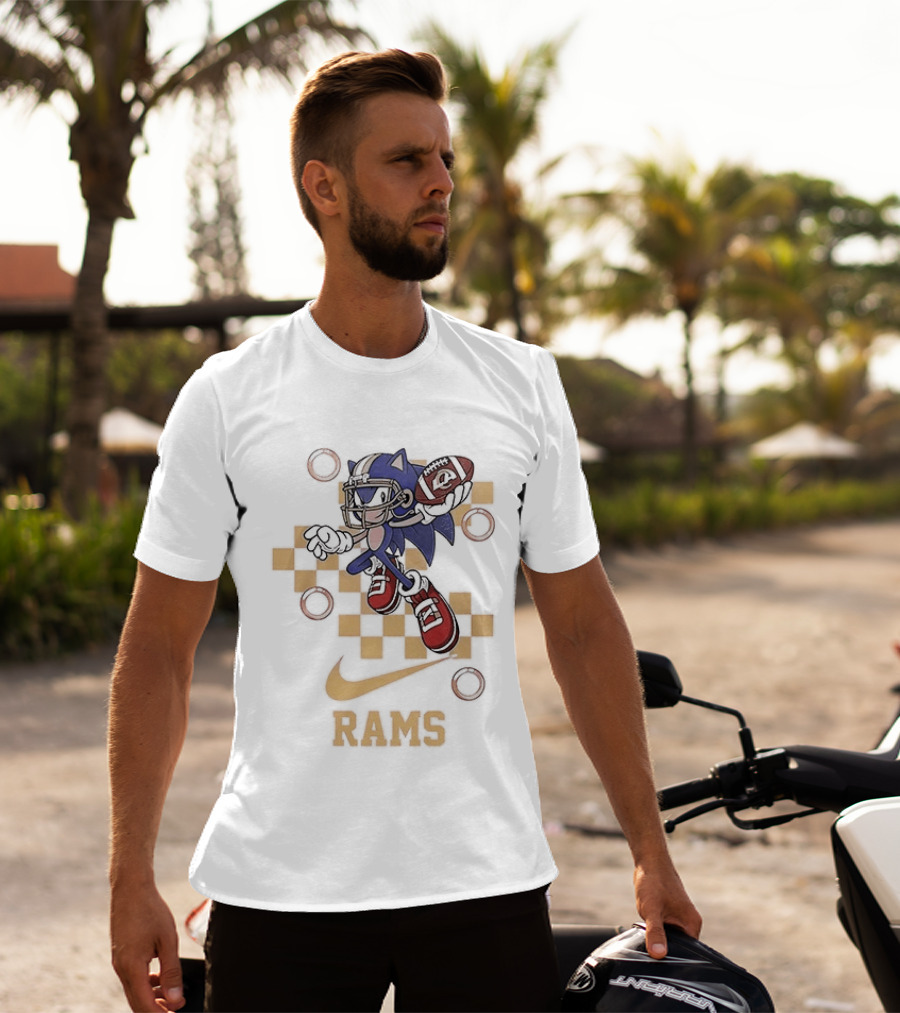Los Angeles Rams Sonic Crossover With Nike T-Shirt