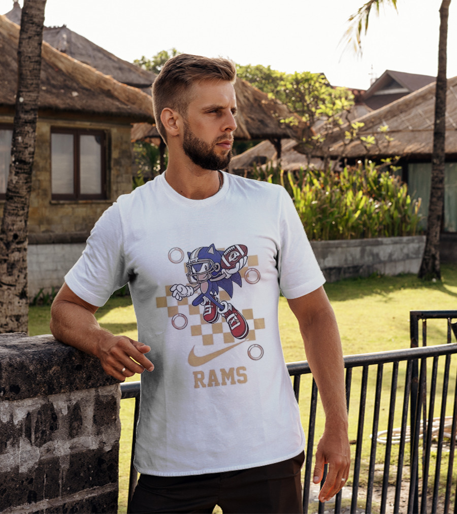Los Angeles Rams Sonic Crossover With Nike T-Shirt