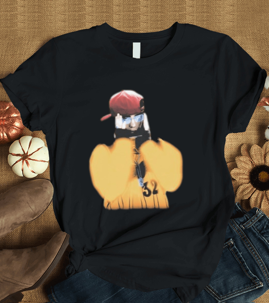 Billie Eilish Glasses Hit Me Hard And Soft Tour 2024 2025 Red Cap Style 32 T-Shirt