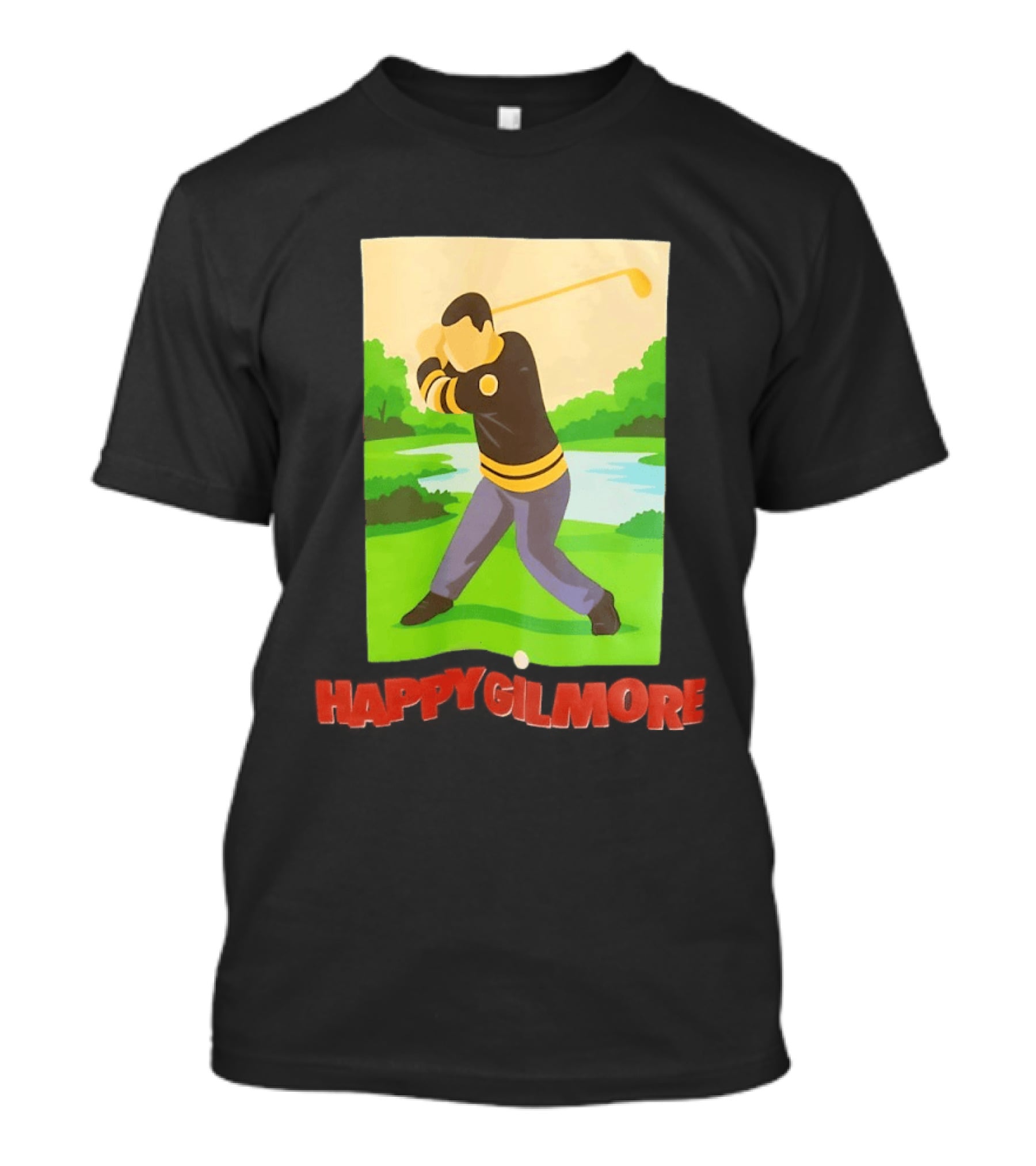 Happy Gilmore Hockey Player Golfing Pittsburgh Penguins T-Shirt