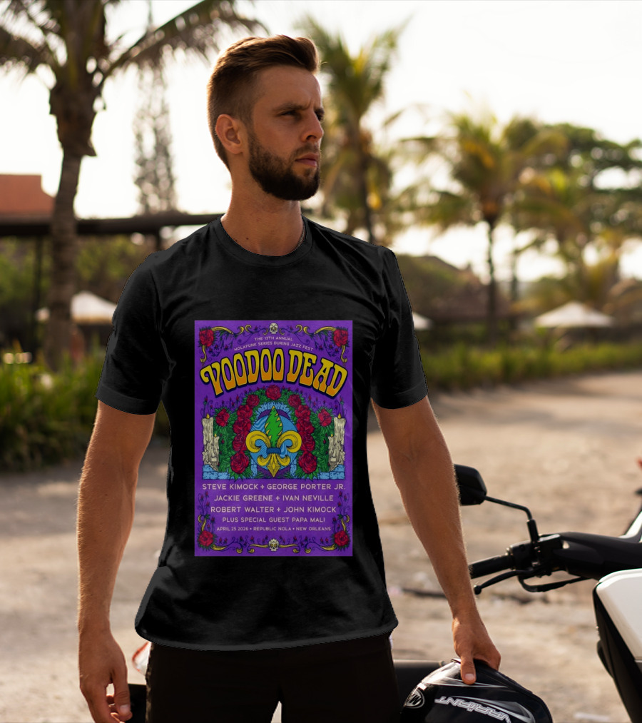 Voodoo Dead 13th Annual Nolafunk Series Jazz Fest New Orleans 2026 April 25 Republic NOLA T-Shirt