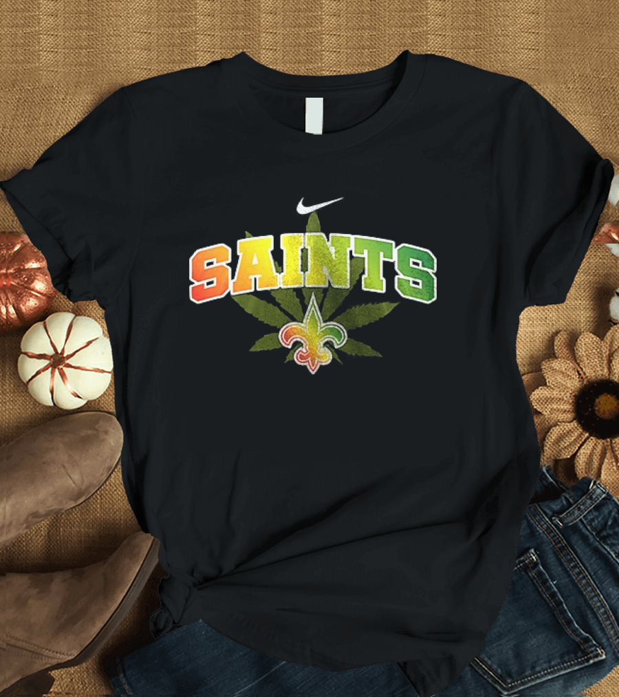 New Orleans Saints Nike One Love Fleur De Lis Leaf T-Shirt