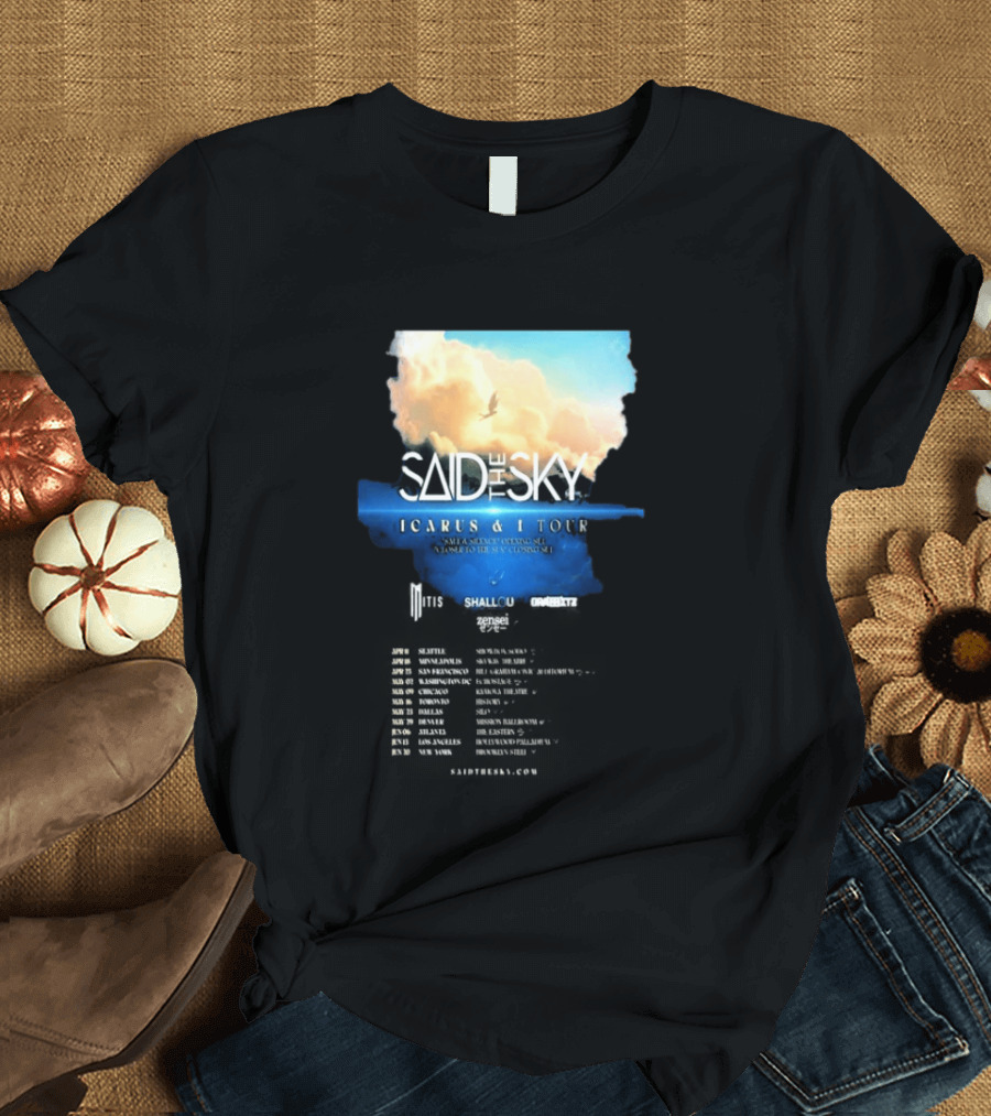 Said The Sky Icarus & I Tour 2026 Dates Clouds Shallou Special Guest T-Shirt