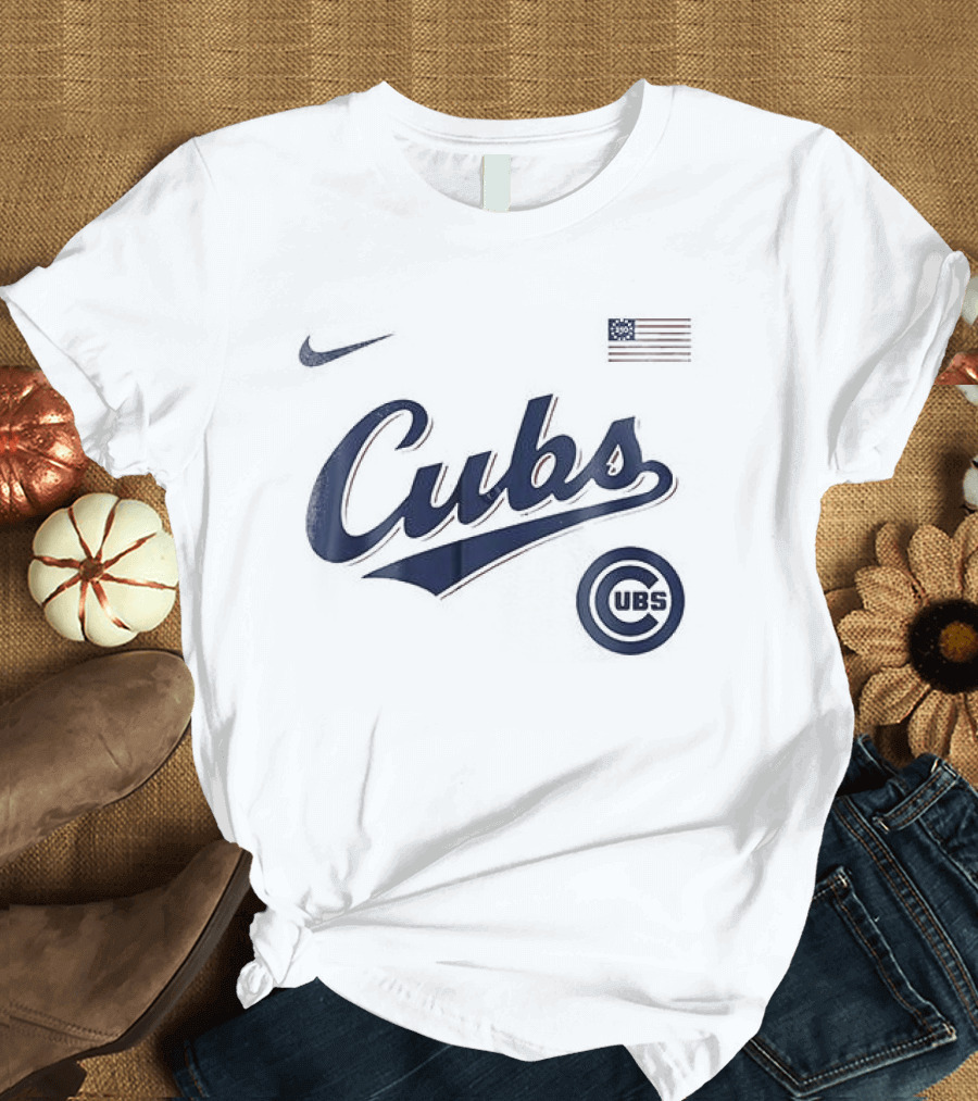 Nike Cubs USA 250th Anniversary Flag T-Shirt