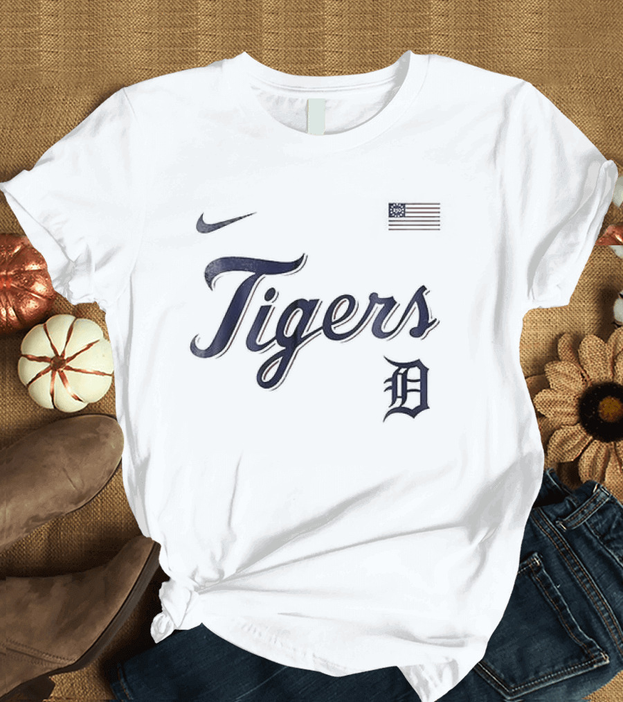 Nike Detroit Tigers USA 250th Anniversary Baseball Celebration T-Shirt