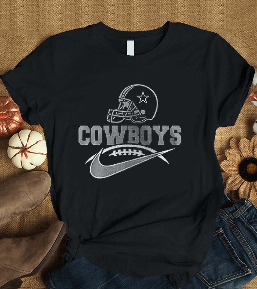 Dallas Cowboys Helmet Nike Swoosh Football Fanatic T-Shirt