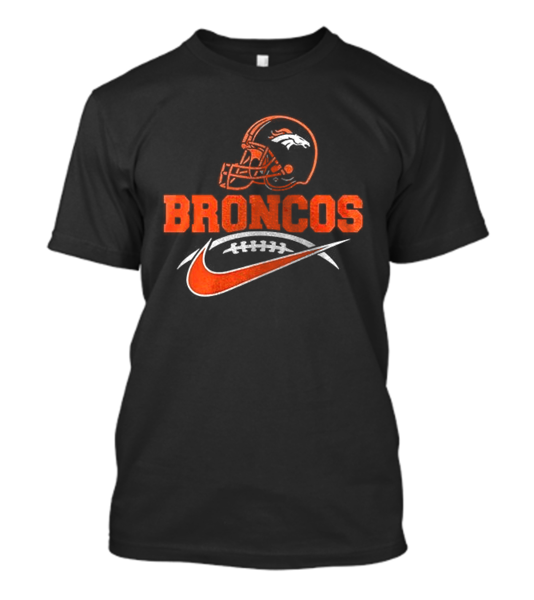 Denver Broncos Helmet Nike Football Fan T-Shirt