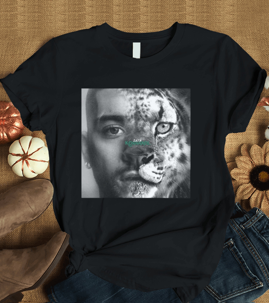 Zayn Malik Konnakol Album Cover Half Face Cheetah Release April 17 2026 T-Shirt