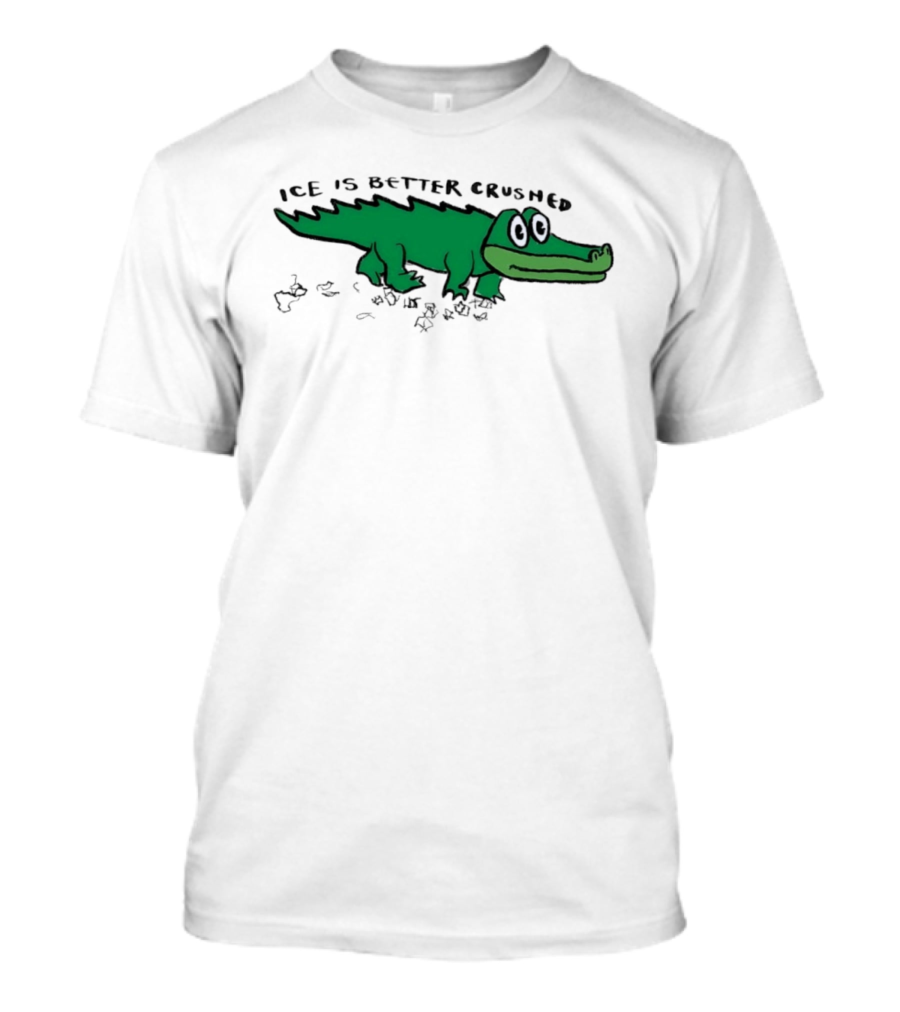Alligator Ice Is Better Crushed Cartoon T-Shirt