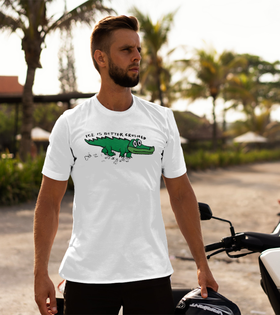 Alligator Ice Is Better Crushed Cartoon T-Shirt