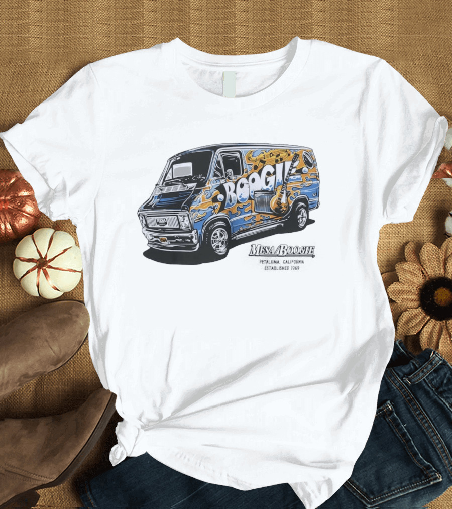 Boogie Van Music Theme Mesa Boogie Amplifier Guitar Established 1969 T-Shirt