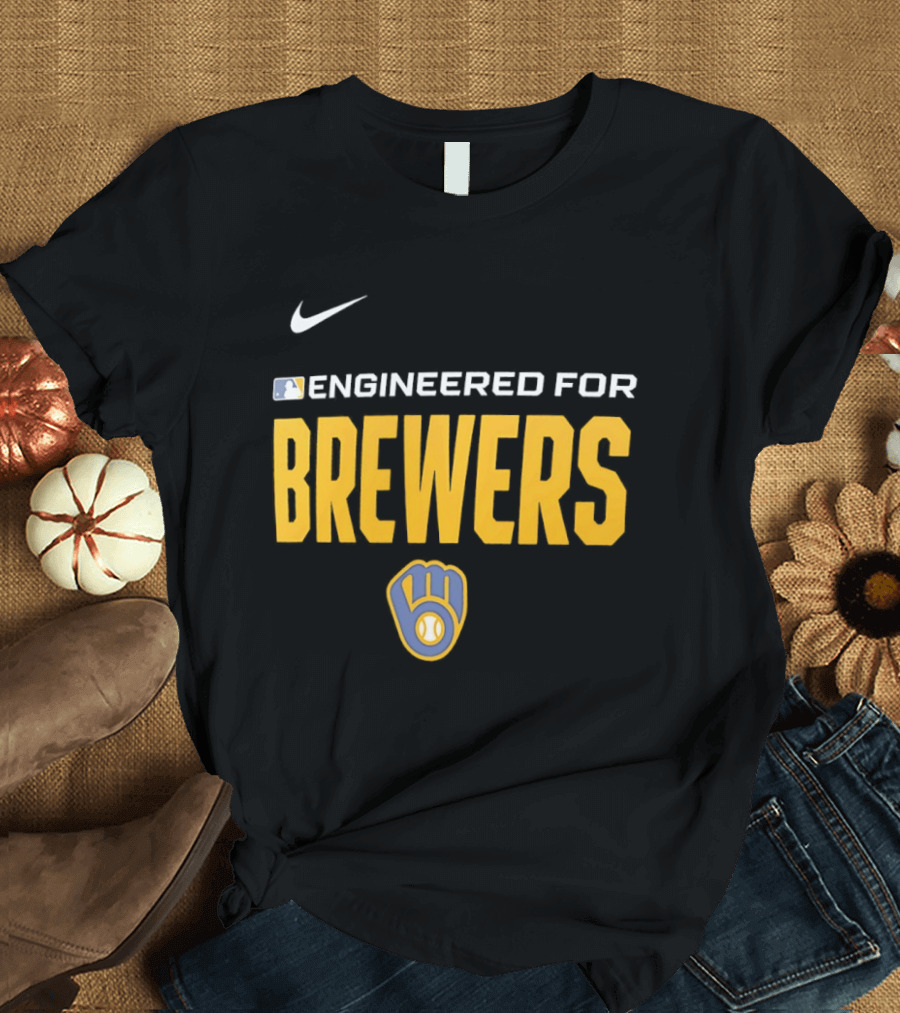 Nike MLB Engineered For Brewers Milwaukee T-Shirt