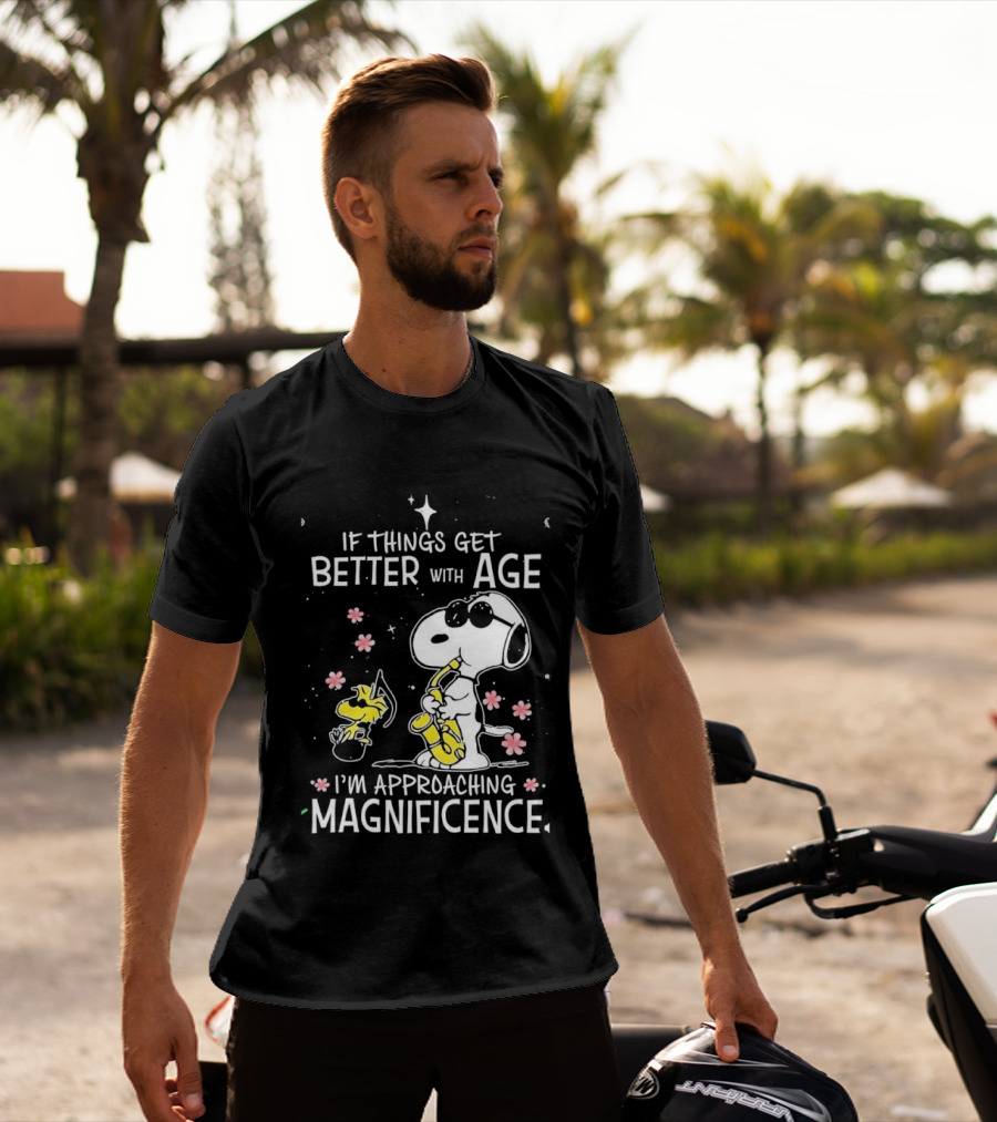Snoopy And Woodstock Better With Age Approaching Magnificence Blossom T-Shirt