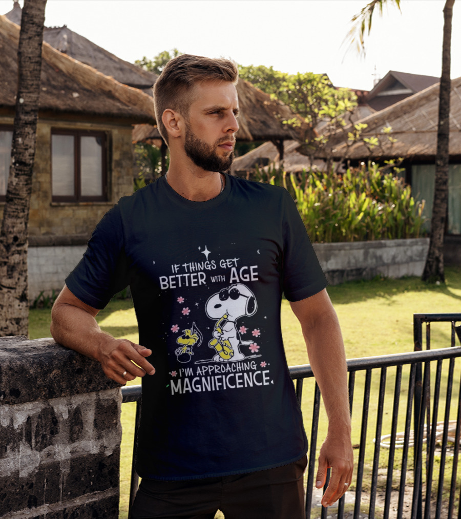 Snoopy And Woodstock Better With Age Approaching Magnificence Blossom T-Shirt