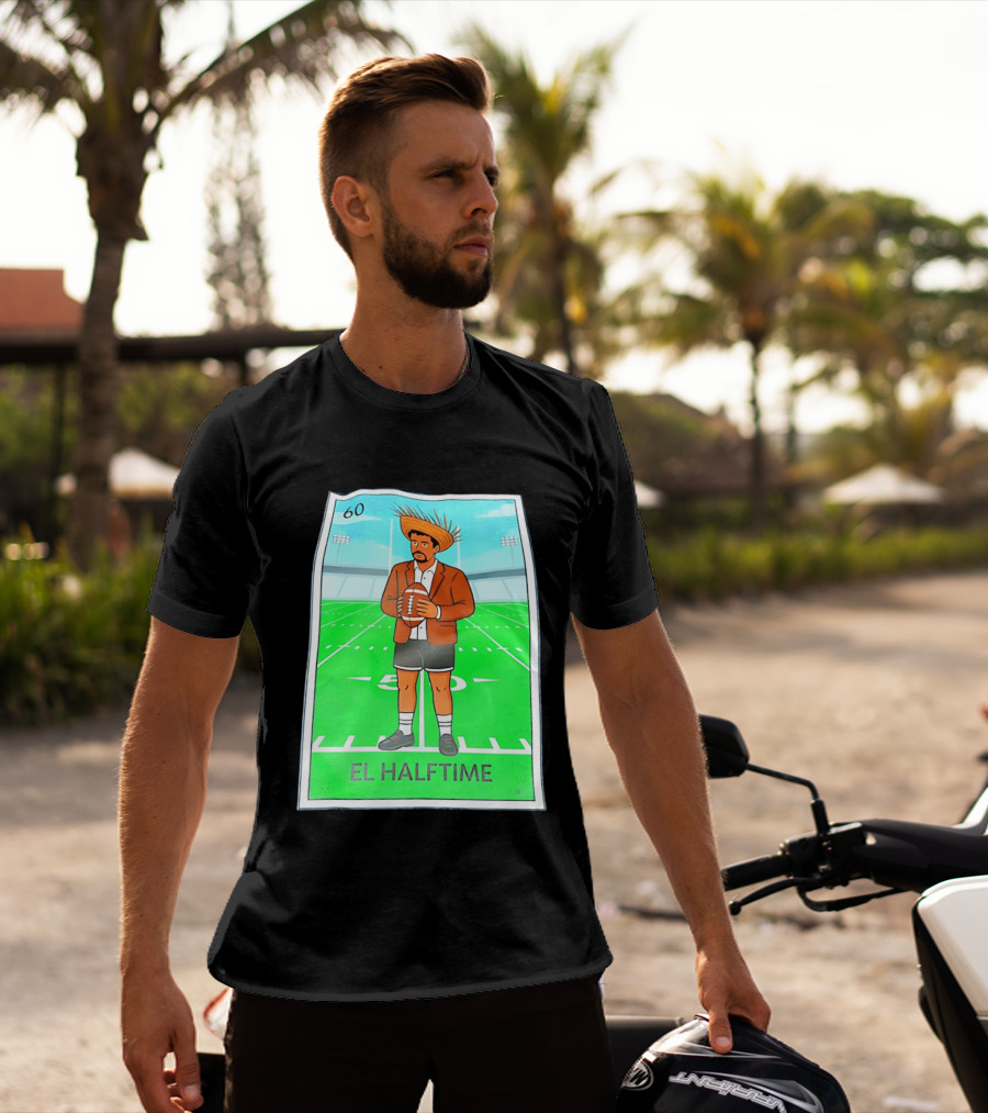 Bad Bunny El Halftime Football Card 60 Stadium Scene T-Shirt