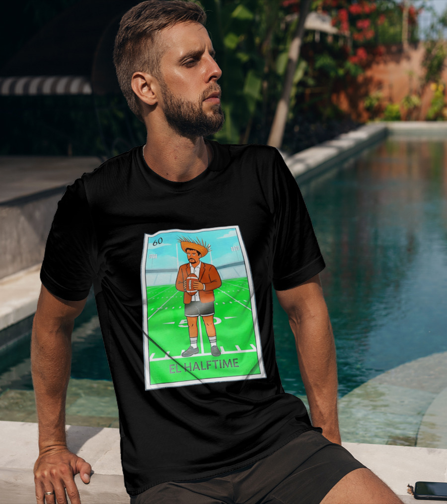 Bad Bunny El Halftime Football Card 60 Stadium Scene T-Shirt