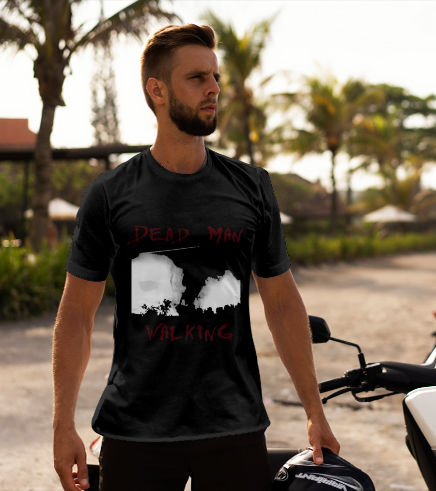Dead Man Walking Zombie Hand Print Grunge T-Shirt