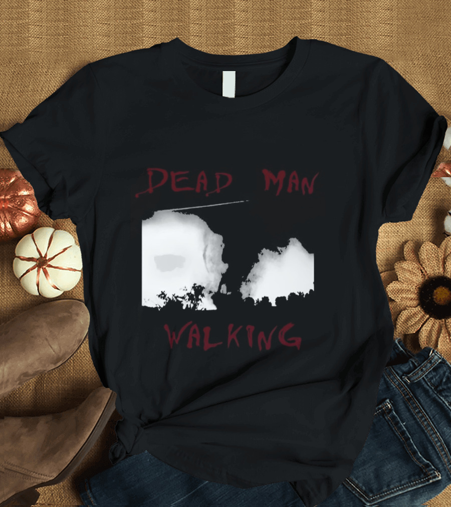 Dead Man Walking Zombie Hand Print Grunge T-Shirt