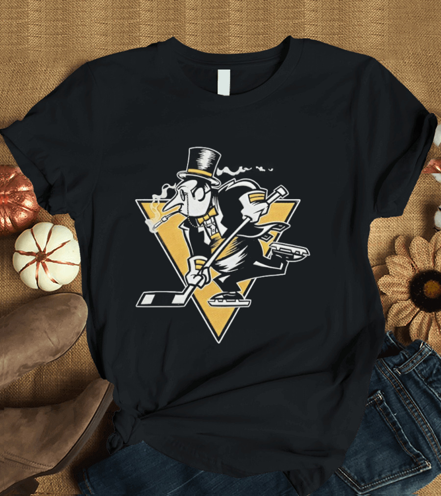 Pittsburgh Penguins Oswald Cobblepot Hockey Character Sports Mashup T-Shirt