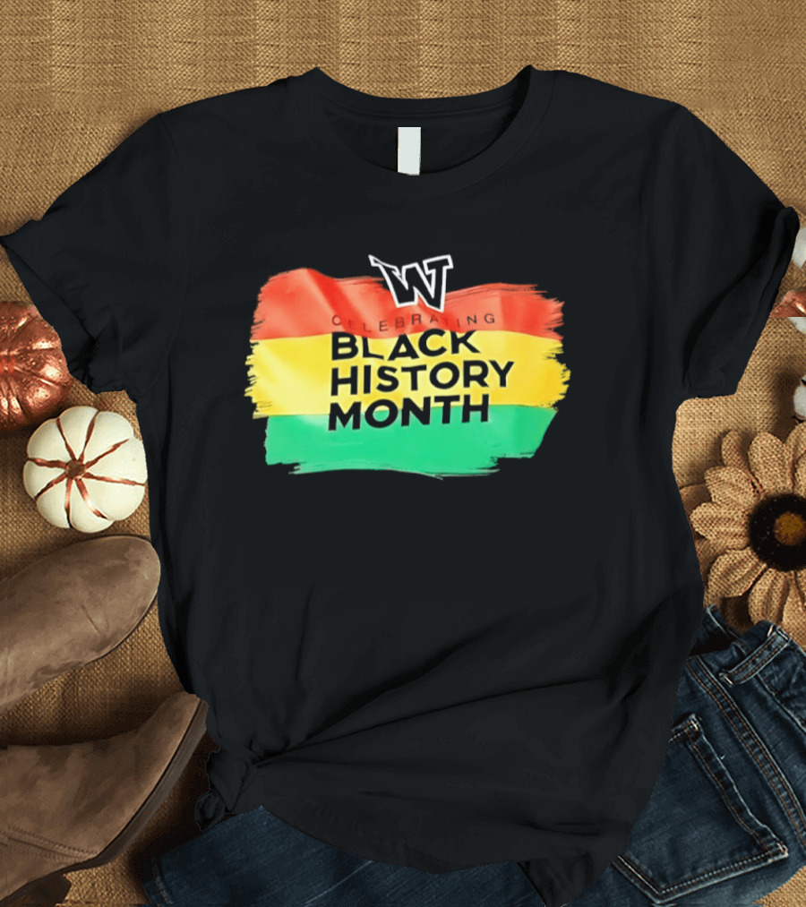 Celebrating Black History Month Washington Huskies W T-Shirt