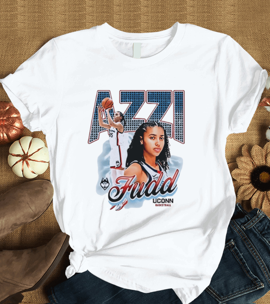 Azzi Fudd UConn Huskies Basketball Player T-Shirt