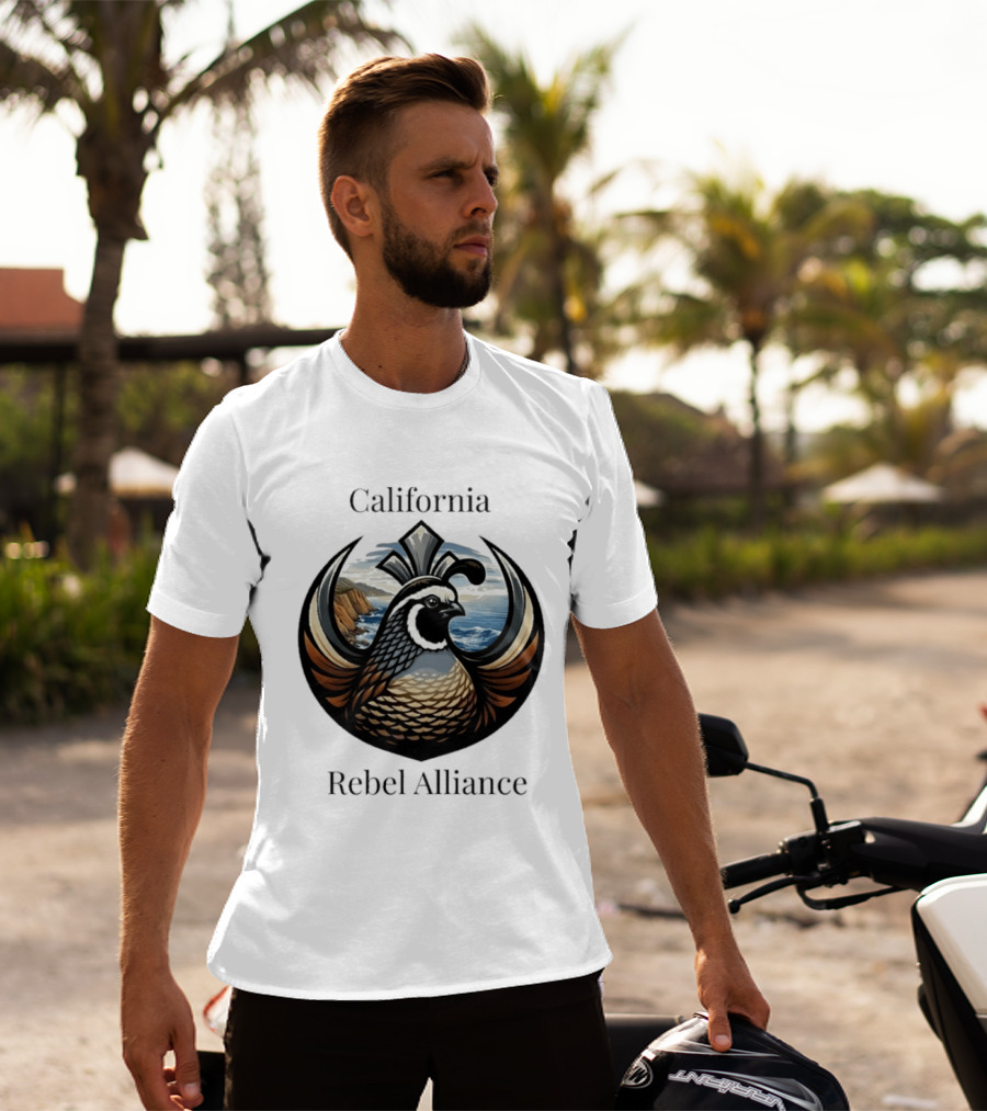 California Rebel Alliance Quail Coastal T-Shirt