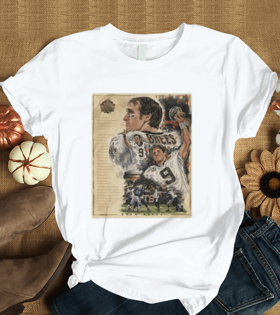 Drew Brees New Orleans Saints 2026 Pro Football Hall Of Fame Inductee First Ballot Hall Of Famer Quarterback Number 9 Legacy T-Shirt