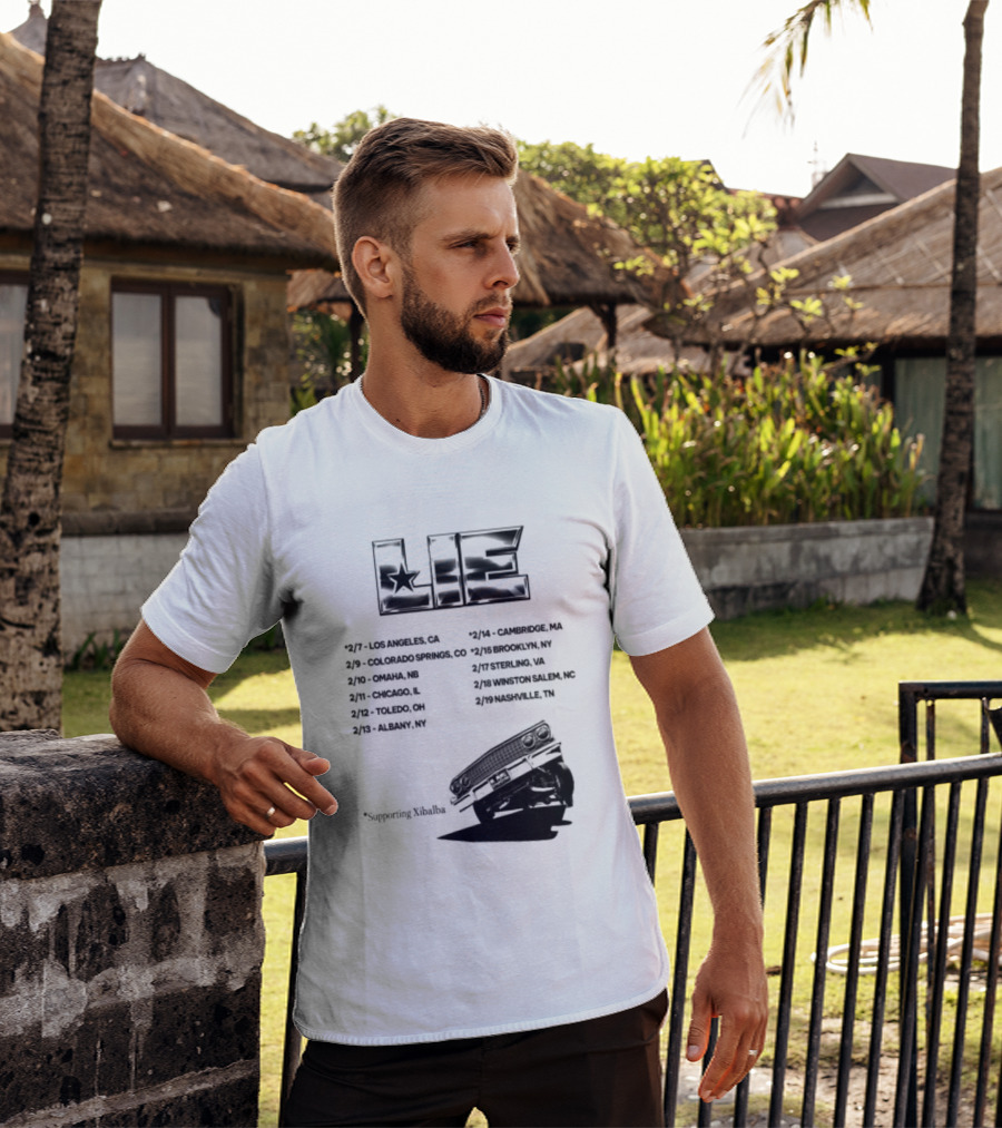 LIE Supporting Xibalba February Tour 2026 San Bernardino Mexico Anaheim New York Louisville Portland Minneapolis T-Shirt