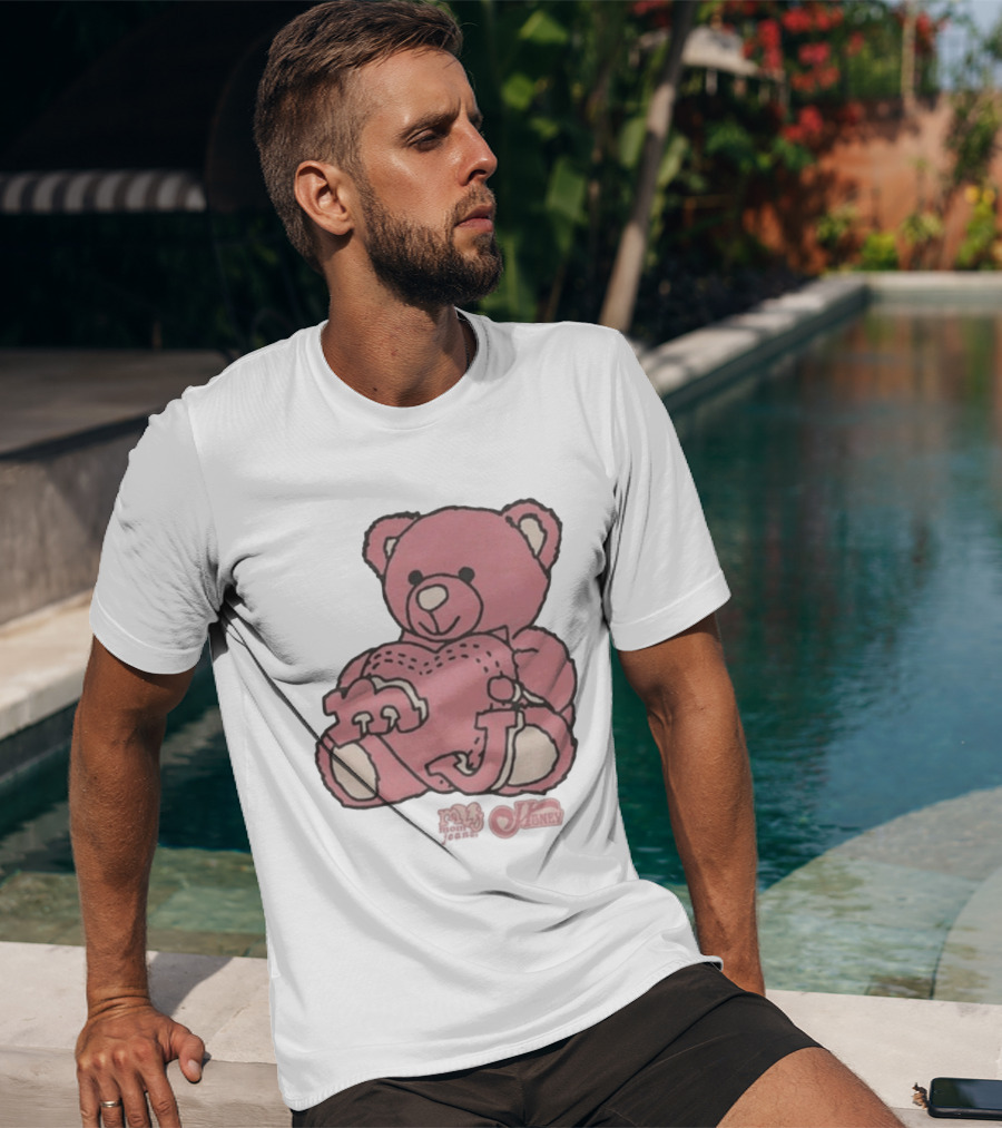 Mom Jeans Pink Bear Heart Honey T-Shirt