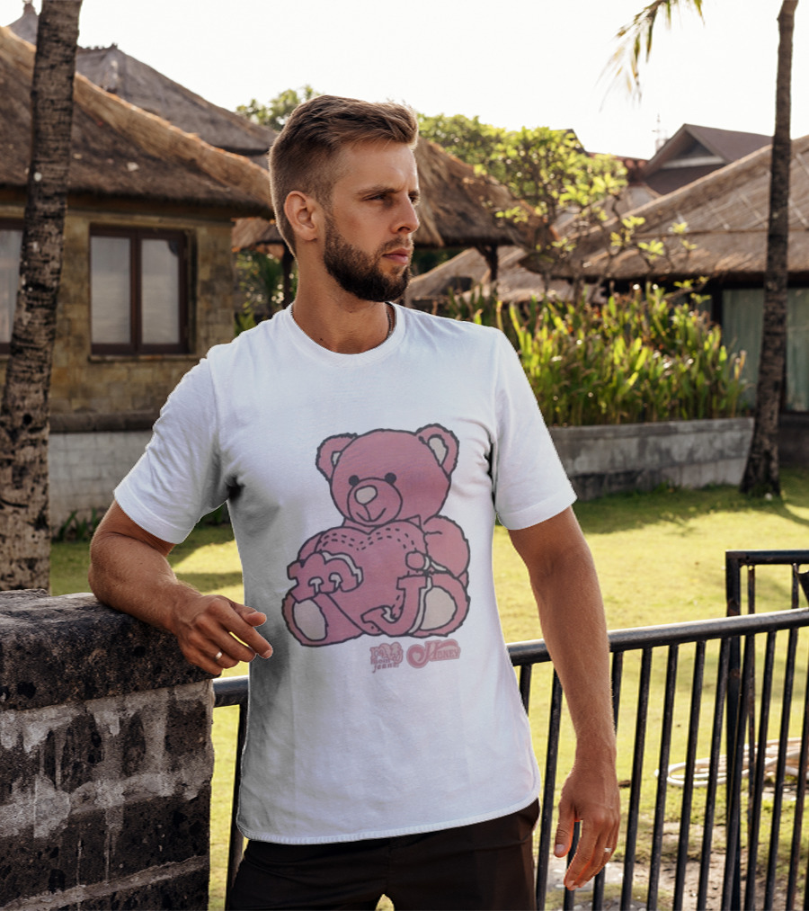 Mom Jeans Pink Bear Heart Honey T-Shirt