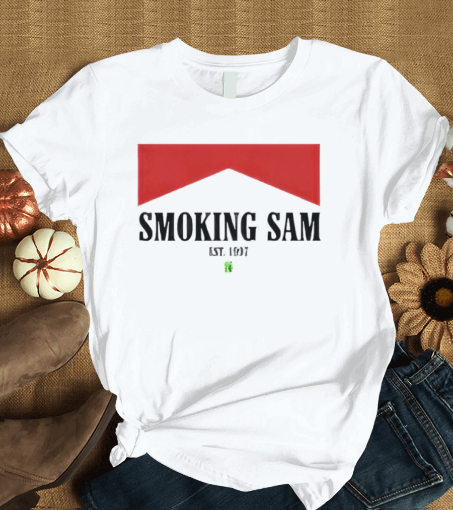 Smoking Sam Est 1997 Marlboro Man Seattle Football T-Shirt